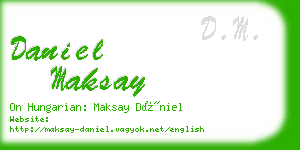 daniel maksay business card